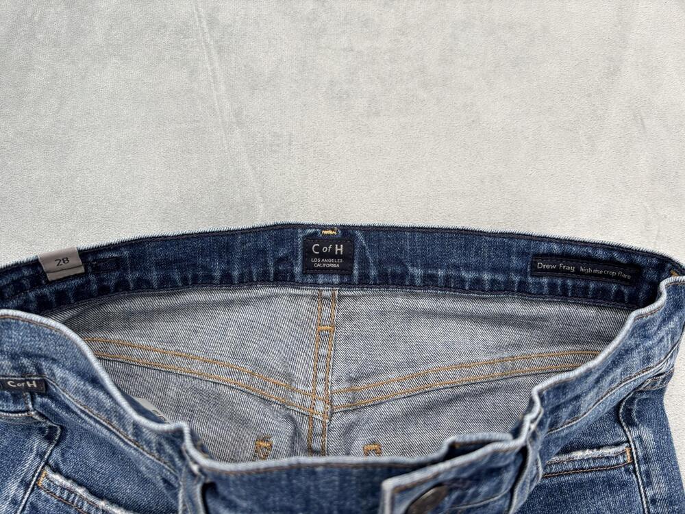Citizens Of Humanity Pants Womens 28 Blue Drew Fray High Rise Cropped Flare Jean - Picture 7 of 12